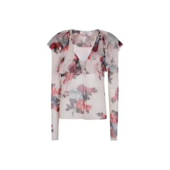 PHILOSOPHY DI LORENZO SERAFINI Tulle Flower Printed Blouse