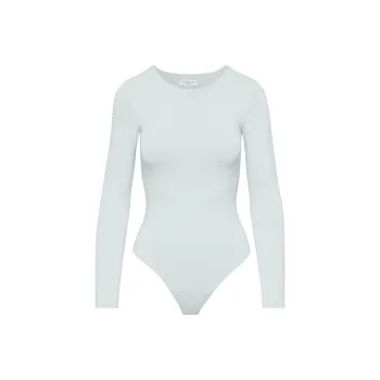 ARITZIA Contour Crew Longsleeve Bodysuit Bodysuits Women's Azure Grey/Cerulean Blue Gray