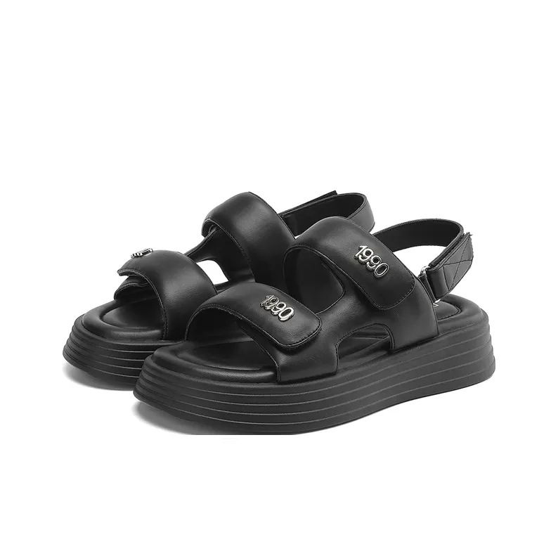 DAPHNE Beach Sandals Women's Black, Beige-1