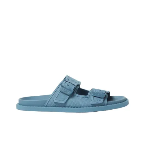 FENDI Feel Slide Slippers Men's Light Blue