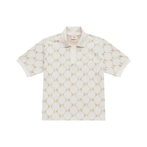 MLB MONOGRAM Collection New York Yankees Polo Shirt Women's Ivory White