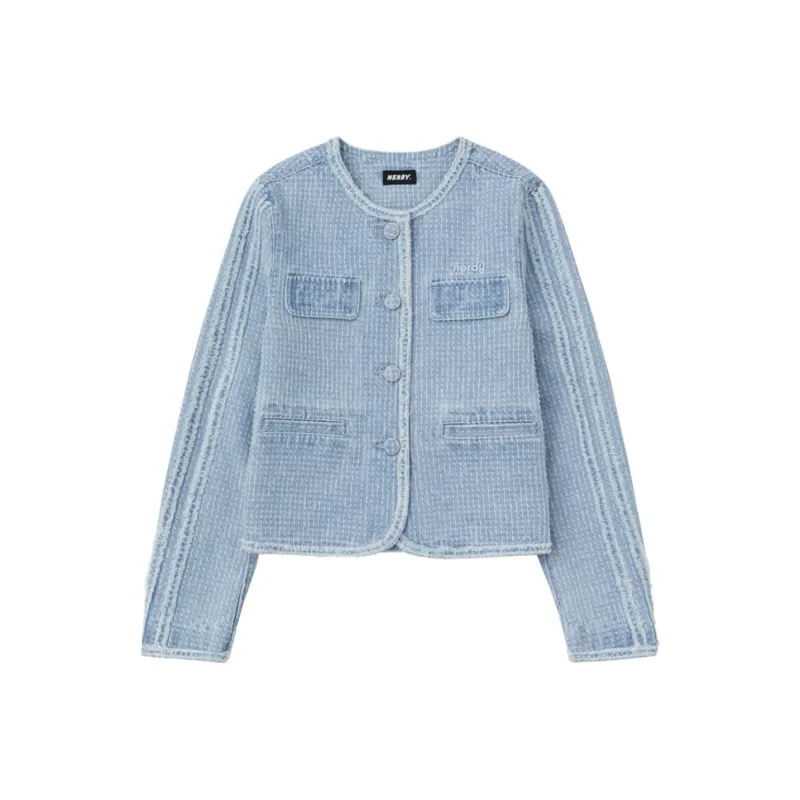 NERDY SS25 Jacket Korean Style Women's Light Blue-0