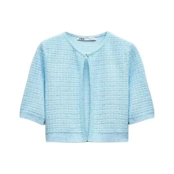 ZARA Jackets & Coats Women's Blue