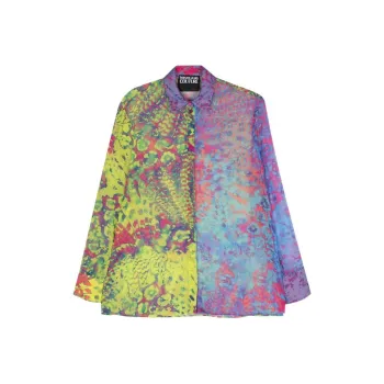 VERSACE JEANS COUTURE Abstract print Sheer Shirt