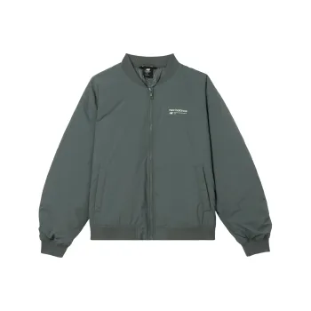New Balance Linear Heritage Woven Bomber Jacket Jackets Coats Women's Graphite Gray