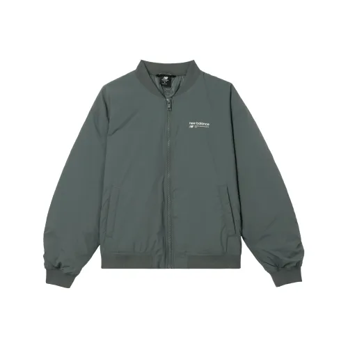 New Balance Linear Heritage Woven Bomber Jacket Jackets Coats Women's Graphite Gray