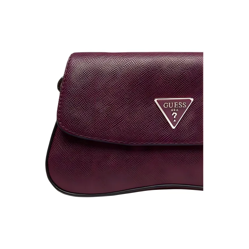GUESS PU Shoulder Bag Regular Women's Burgundy-4