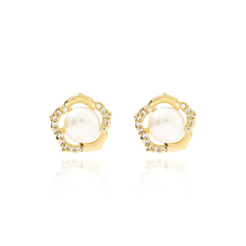 Taste The Color Pearl Stud Earrings Women's-10