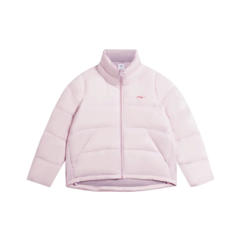 LiNing Fitness Series Down Jacket Women's Dusty Pink Purple-0