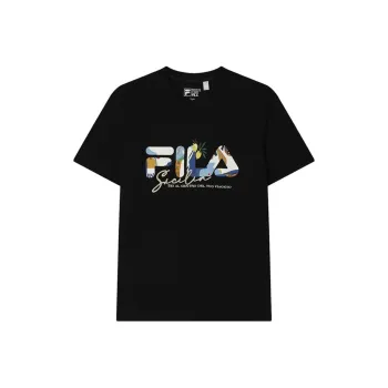FILA HERITAGE T Shirt Unisex Jet Black