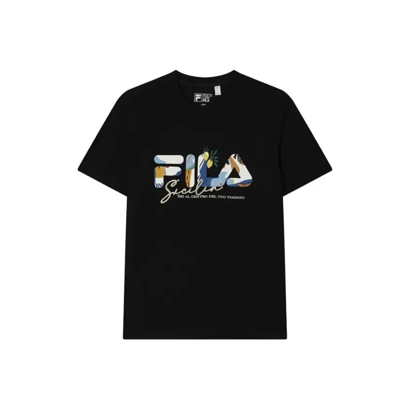 FILA HERITAGE T Shirt Unisex Jet Black-0