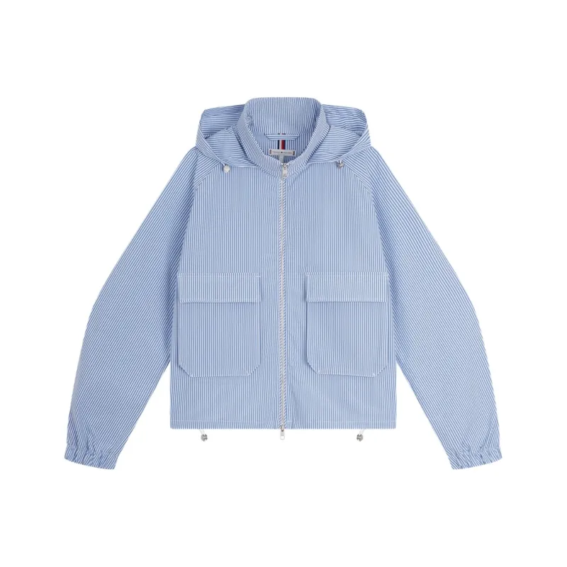 Tommy Hilfiger Jacket Women's Blue White Stripes-0
