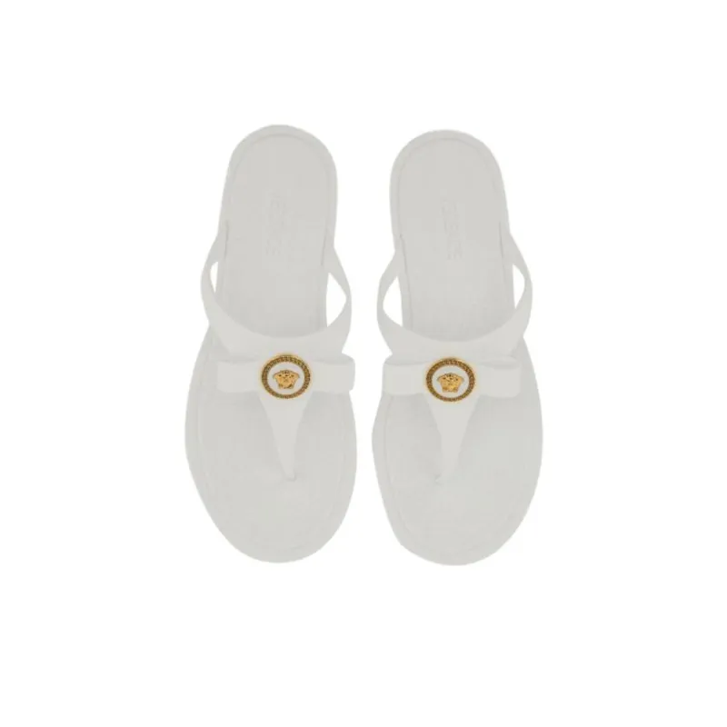 FANSIZHE Flip Flops Women's White-4