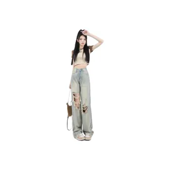 GOODHENLCE Jeans Unisex Light Blue