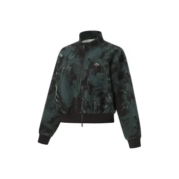 LiNing Fitness Series Sweatshirt Women's Cloud Emerald Green Dark Green Black