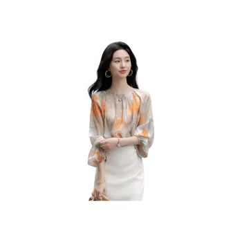 【dme】 Shirt Women's Orange Yellow