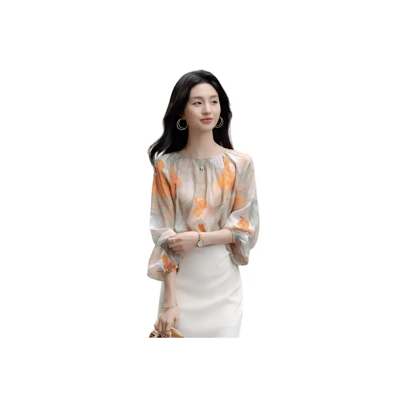 【dme】 Shirt Women's Orange Yellow-0