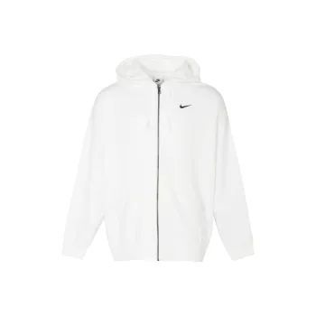 Nike Women'ss Fleece Lined Zip Up Hooded Jacket White