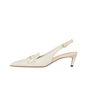 DIOR Boy Slim Heel High Heels 5cm Women's White