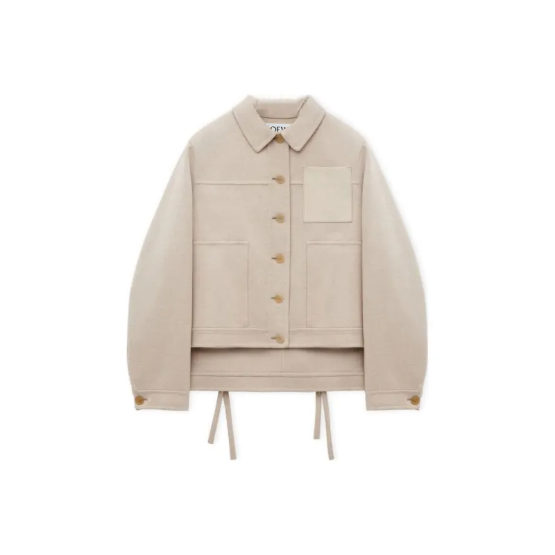 LOEWE Workwear Jacket 'Light Beige Melange'-0