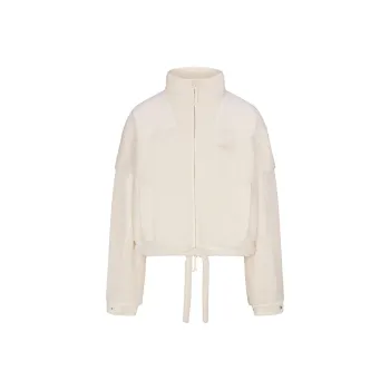SKIMS FW24 TEDDY BOXY ZIP UP Jackets Coats Women's ECRU/Natural