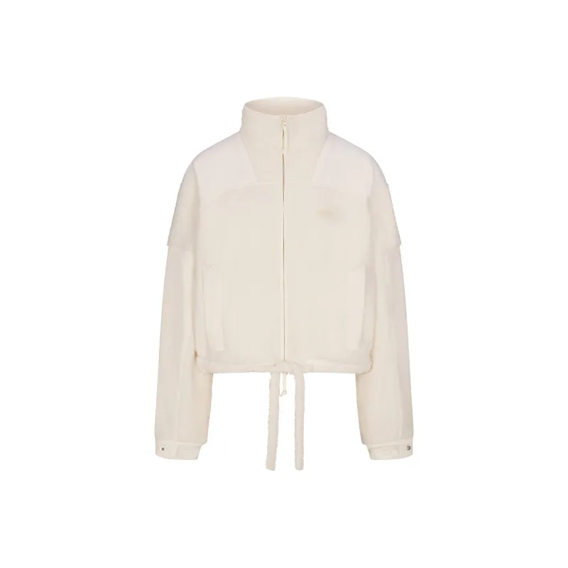 SKIMS FW24 TEDDY BOXY ZIP UP Jackets Coats Women's ECRU/Natural-0
