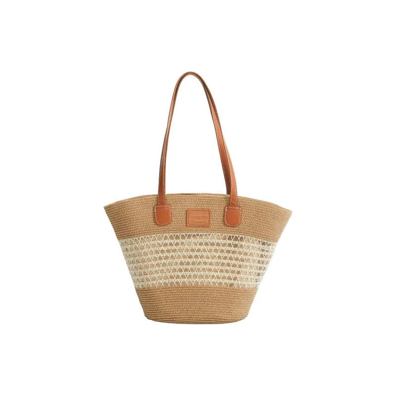 YZUE Woven Tote Bag, Shopping Bag, Underarm Bag, Shoulder Bag Women's Multicolor-4