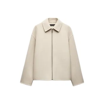 ZARA ZW Series Jackets & Coats Women's Cream