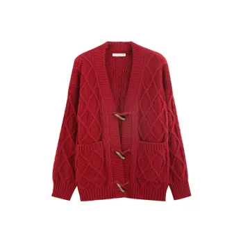 Tonlion Knitwear Women's Dark Red