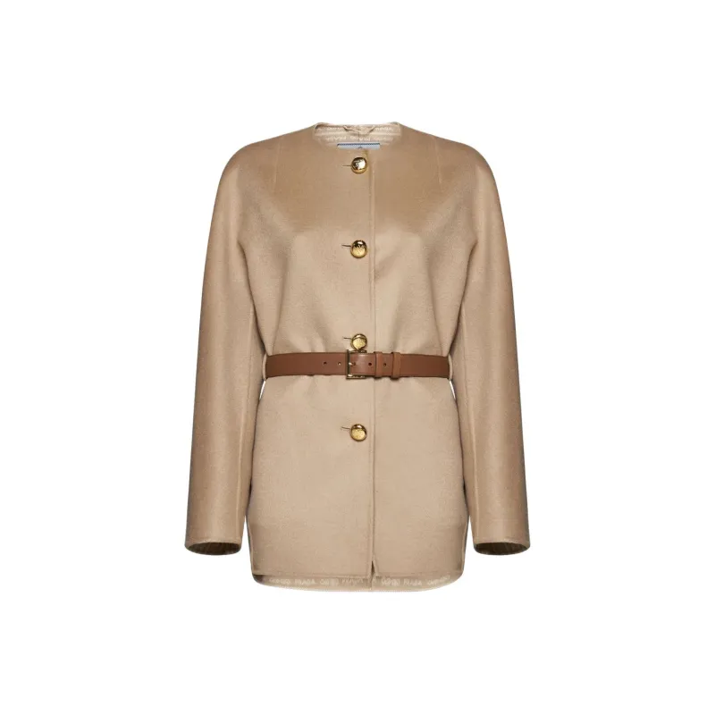 PRADA Jackets Women's Beige Yellow-0