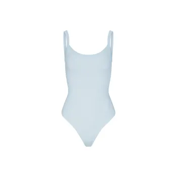 SKIMS SS24 Summer Collection COTTON JERSEY SCOOP NECK BODYSUIT Jumpsuit Women's OPAL/Opal