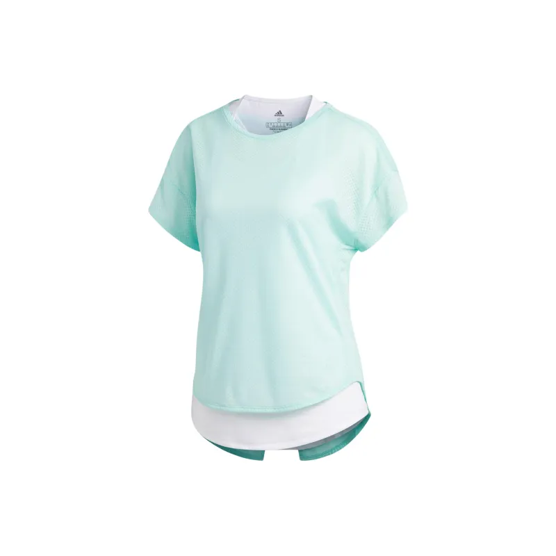 Adidas T-Shirt Women's Clear Mint Green/White-0