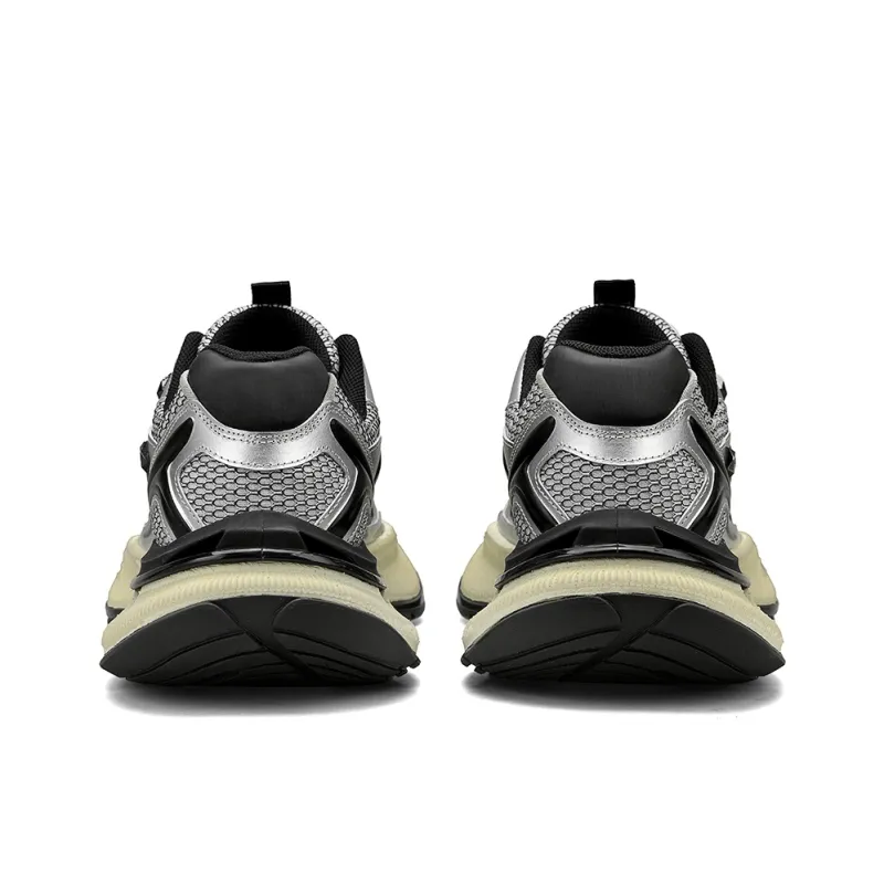 HeeDimensional Lightweight, Abrasion Resistant, Slip Resistant Height Increasing Mat Low Top Chunky Sneakers Unisex-4