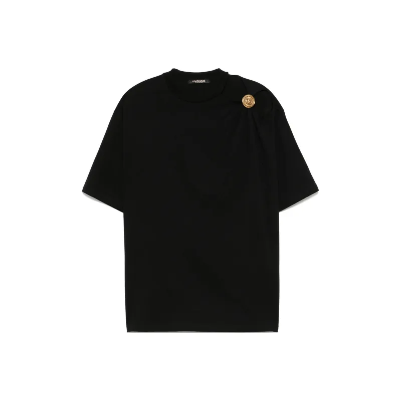 Roberto Cavalli Shoulder jewel T shirt-0