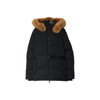 Burberry Funnel Neck Zip Up Puffer Coat