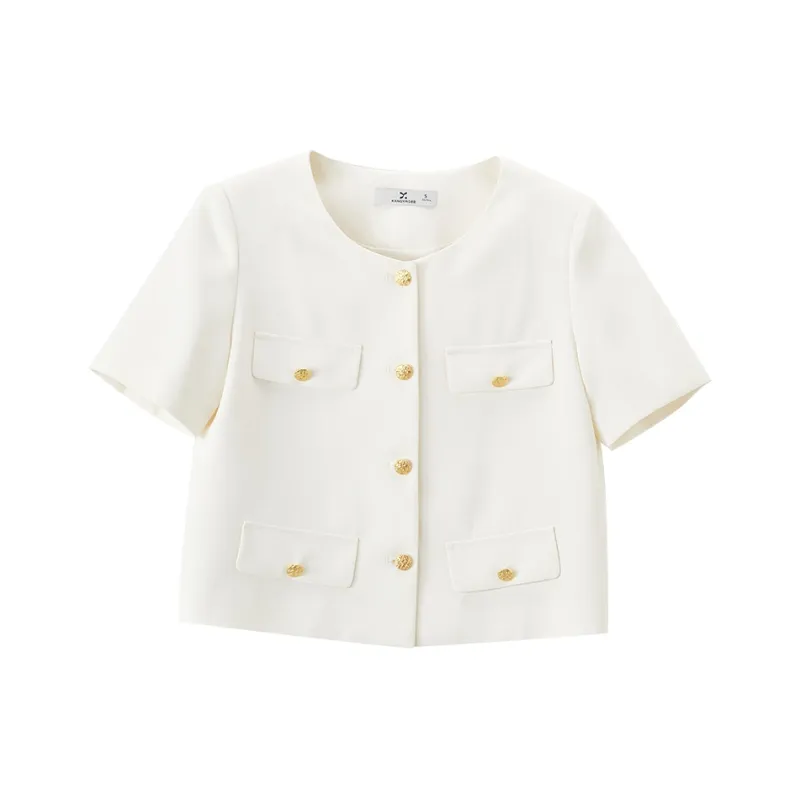 XIANGYING Jackets & Coats Women's Beige-0
