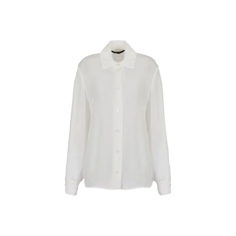 ARMANI EXCHANGE Semi-sheer Crepe Shirt-0