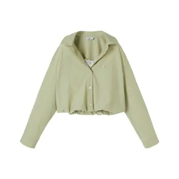 XIANGYING Shirt Women's Fruit Green