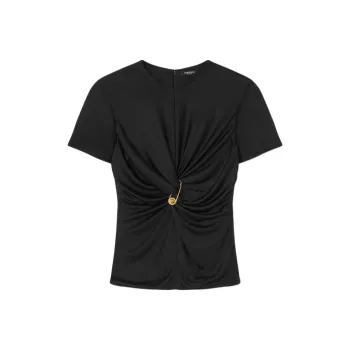 VERSACE Safety Pin Gathered Top