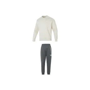 Nike Casual Sportswear Men Set Beige Top+Gray Bottom