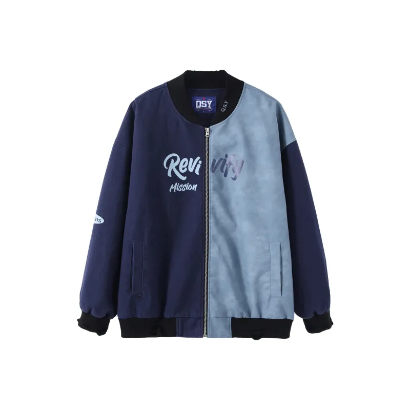 QISENYAR Jackets Unisex Blue-0