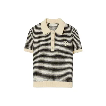 TORY BURCH Polo Shirt Women's Medium Size Marine Blue