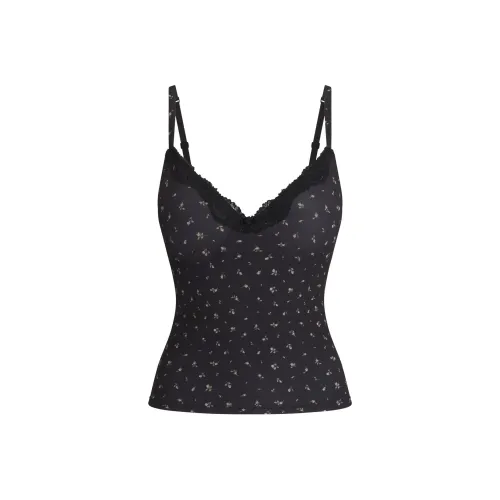 SKIMS FW24 FITS EVERYBODY LACE PUSH UP CAMI Camisole Women's ONYX ROSEBUD PRINT/Agate Rosebud Print