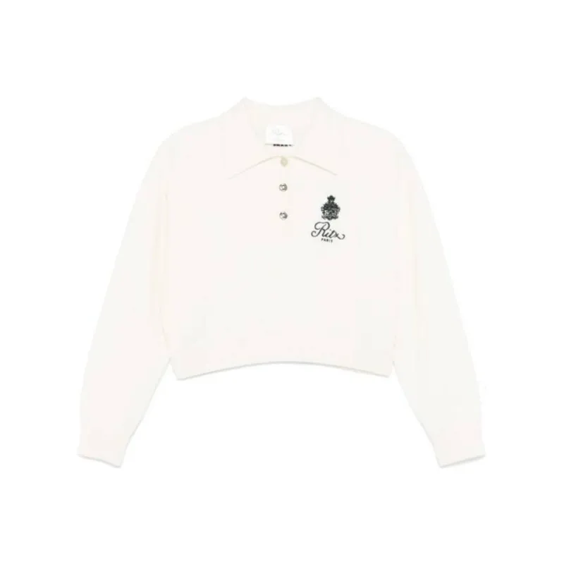 FRAME Logo embroidered Polo Top-0