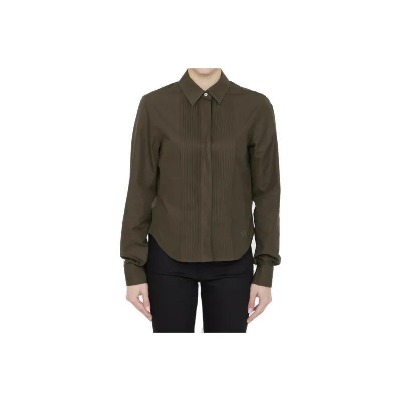 LOEWE Pleated Long-Sleeved Shirt-0