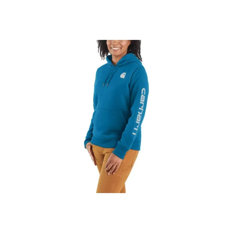 Carhartt 102791 WOMEN'S MIDWEIGHT LOGO SLEEVE GRAPHIC HOODIE Sweatshirt RELAXED FIT Women's-5