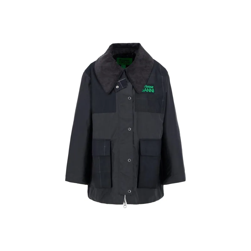 BARBOUR X Ganni Waxed Coat-0