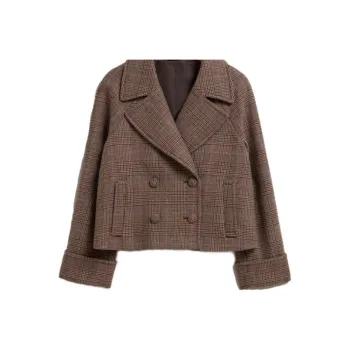 Other Stories Jackets Women's Beige Plaid
