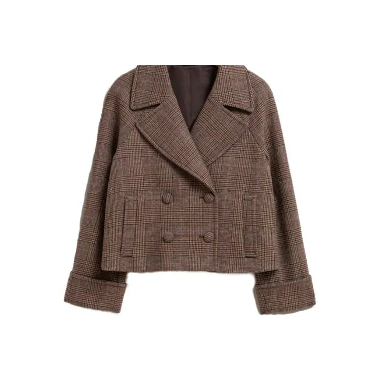 Other Stories Jackets Women's Beige Plaid-0