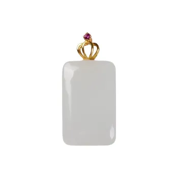 Execute The Blessing Hetian Jade Pendants White Jade Unisex